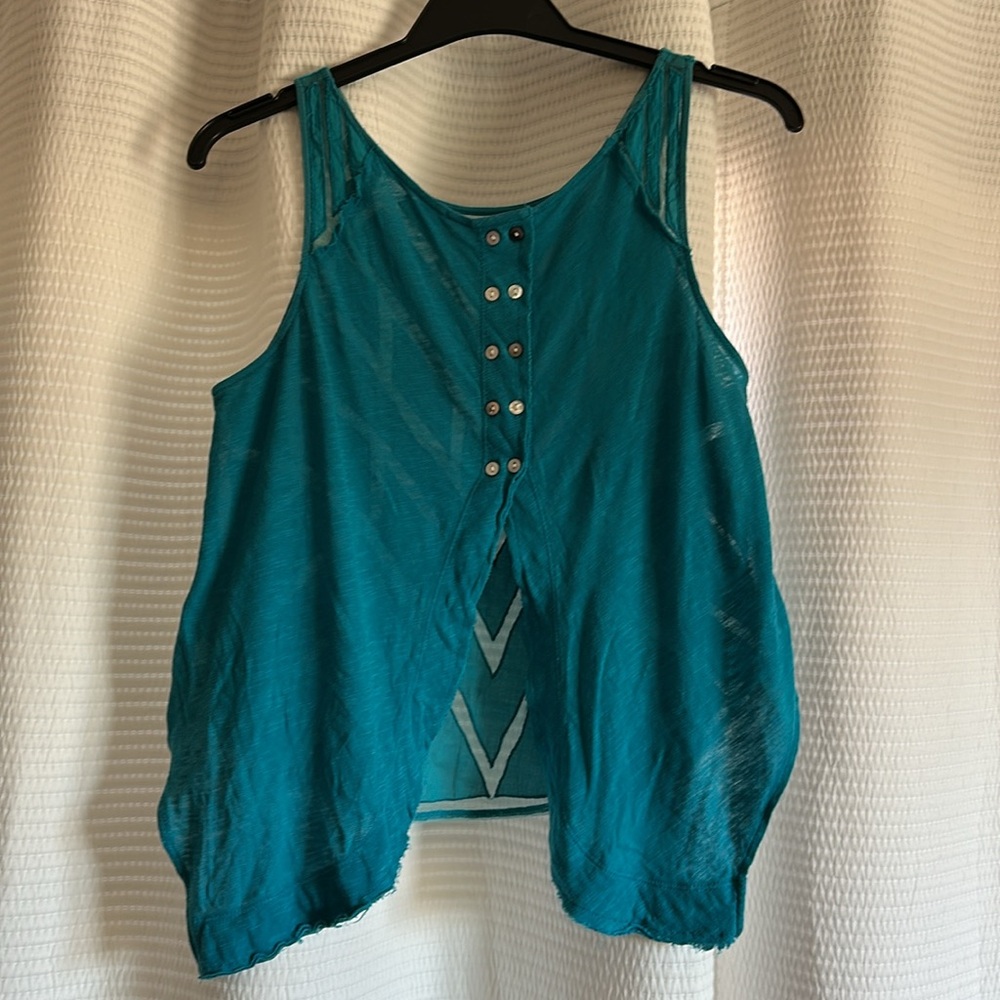 Teal Free People Top - Picture 2 of 6